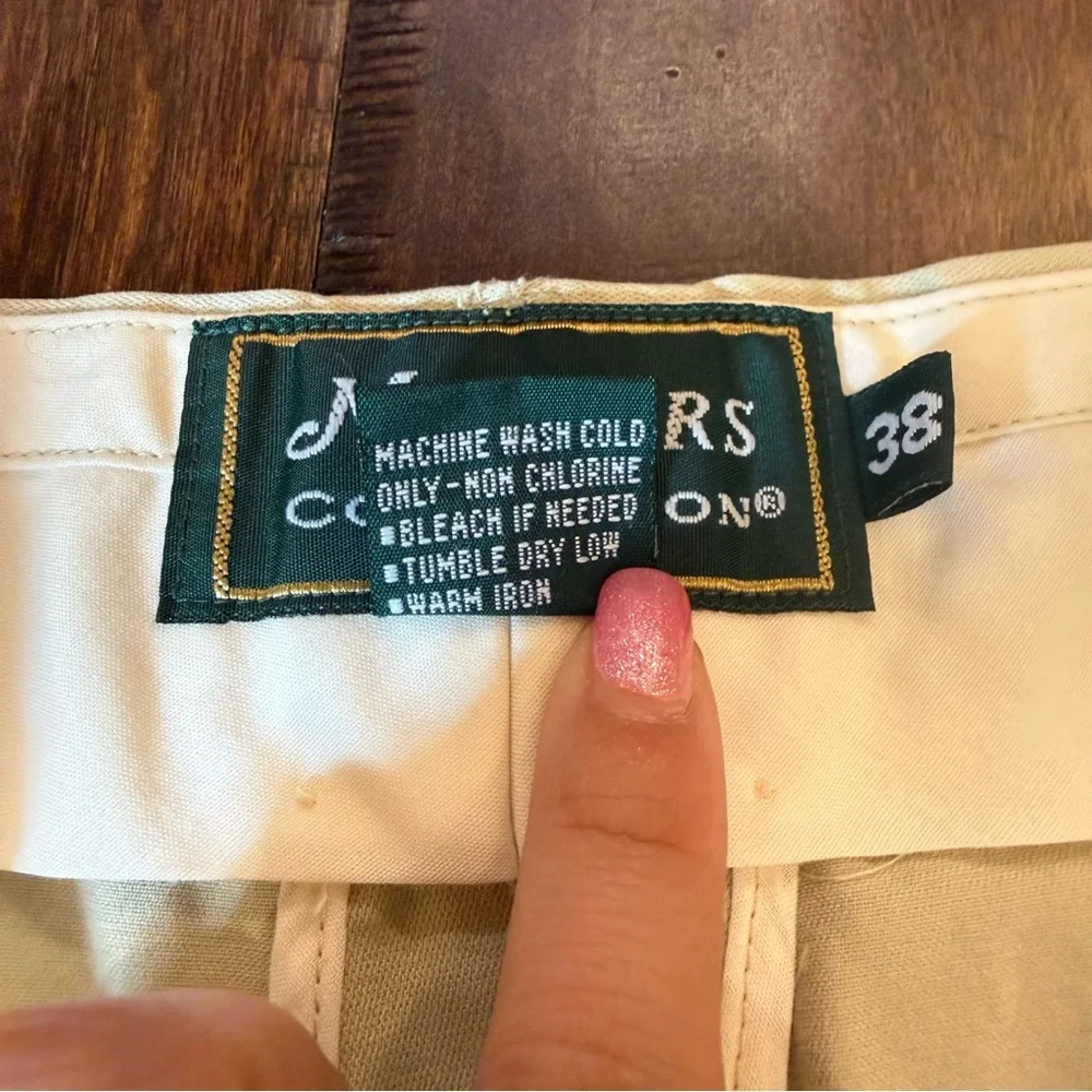 Masters Collection Flat Front Khaki Pleated Shorts size 38 Golf Preppy